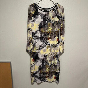 TopShop City Landscape Floral Print Dress in US 12 Bodycon Midi